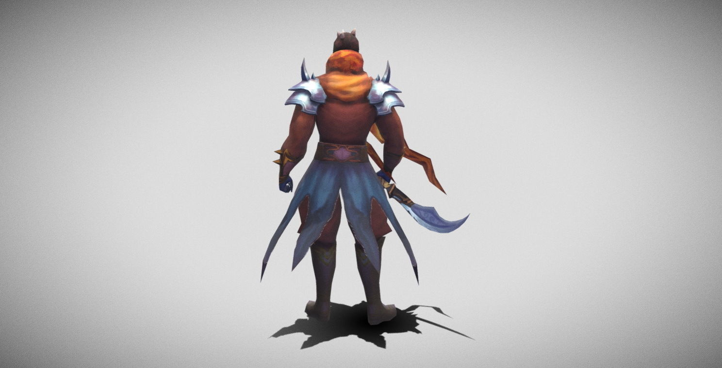 Dungeon Fantasy Monster - Desert Skeleton Assassin Low-poly 3D model_7
