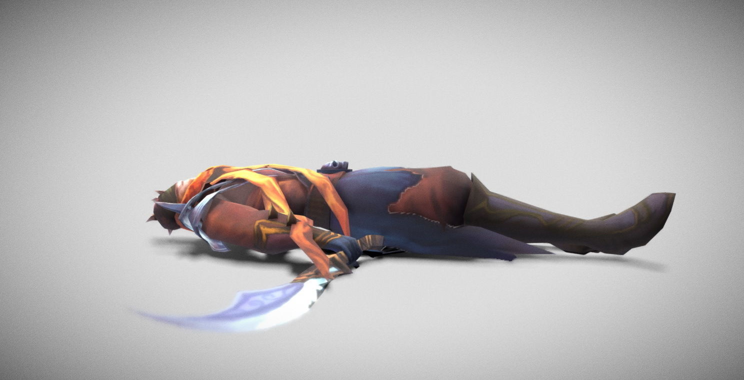 Dungeon Fantasy Monster - Desert Skeleton Assassin Low-poly 3D model_16