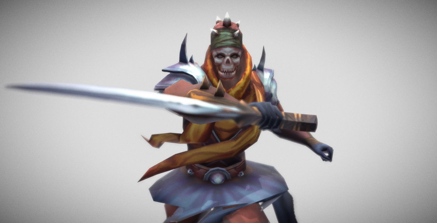 Dungeon Fantasy Monster - Desert Skeleton Assassin Low-poly 3D model_13