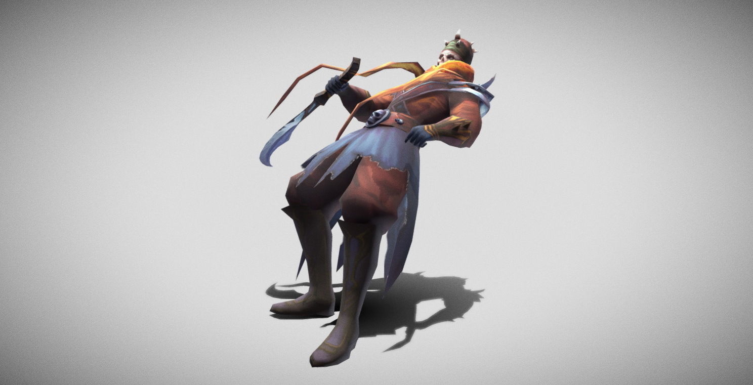 Dungeon Fantasy Monster - Desert Skeleton Assassin Low-poly 3D model_15