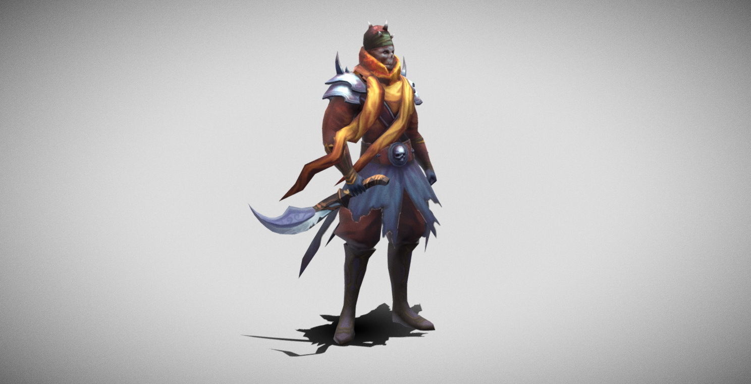 Dungeon Fantasy Monster - Desert Skeleton Assassin Low-poly 3D model_6