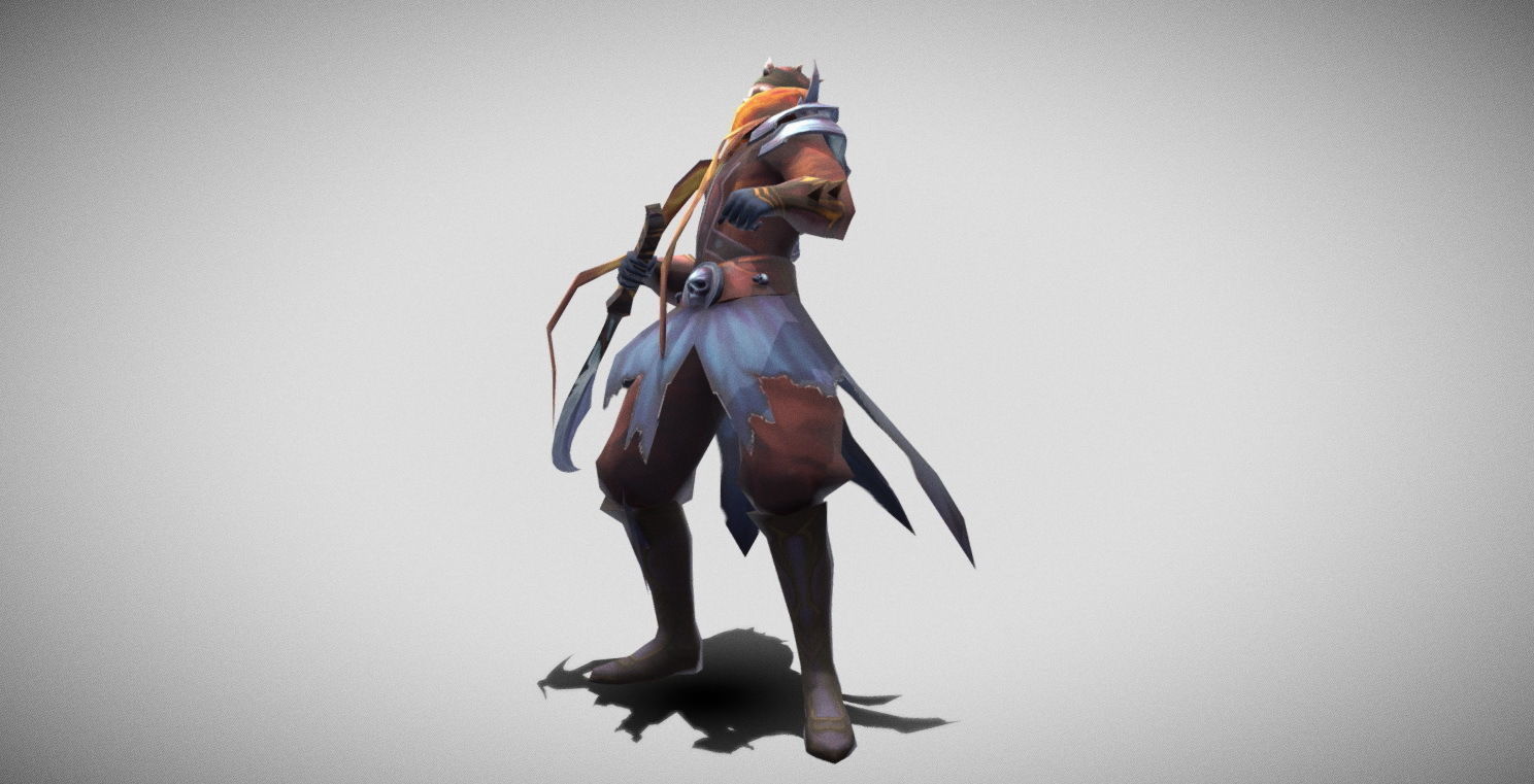 Dungeon Fantasy Monster - Desert Skeleton Assassin Low-poly 3D model_14