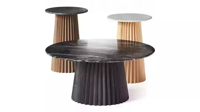 Vical Home Plisse Wood Coffee Tables
