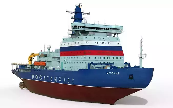 Arktika Project 22220 icebreakers 3D model