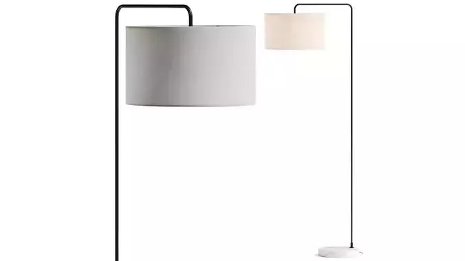 Pottery Barn Windham Alabaster Task Sectional Floor Lamp 3D model