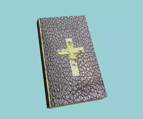 Bible leather book with cross
