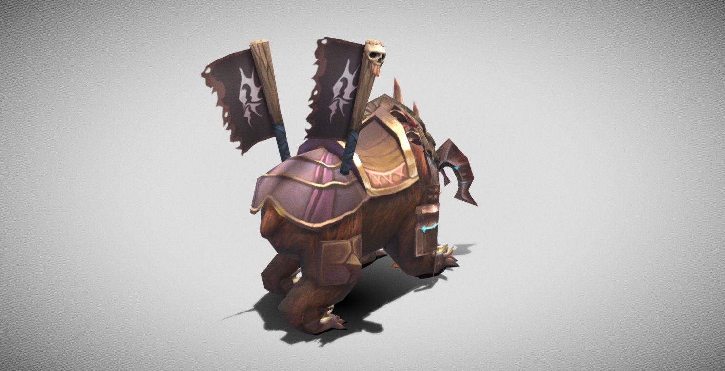 Dungeon Fantasy Monster - Armor Bull Low-poly 3D model_6