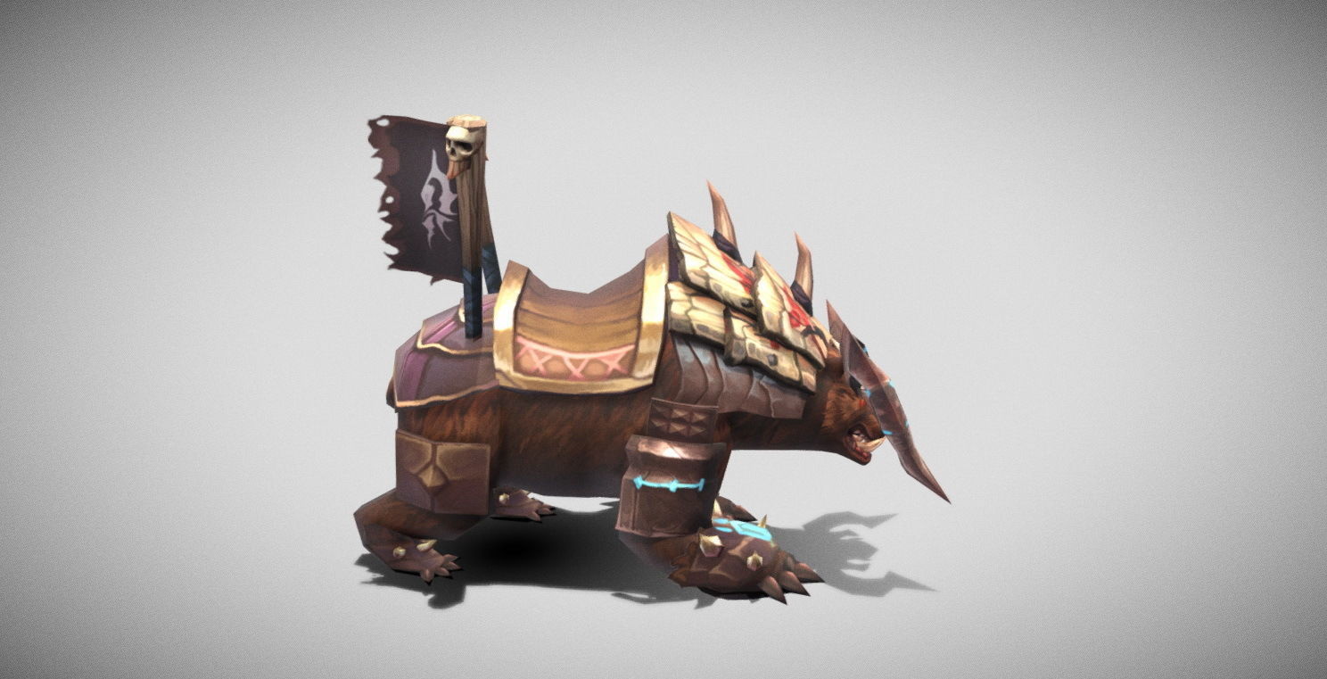 Dungeon Fantasy Monster - Armor Bull Low-poly 3D model_5