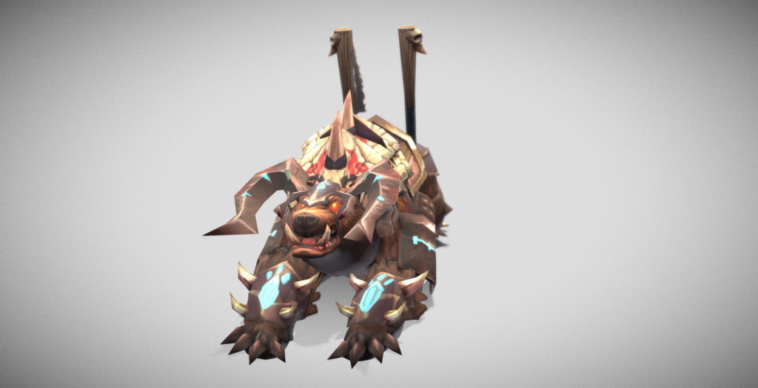 Dungeon Fantasy Monster - Armor Bull Low-poly 3D model_12