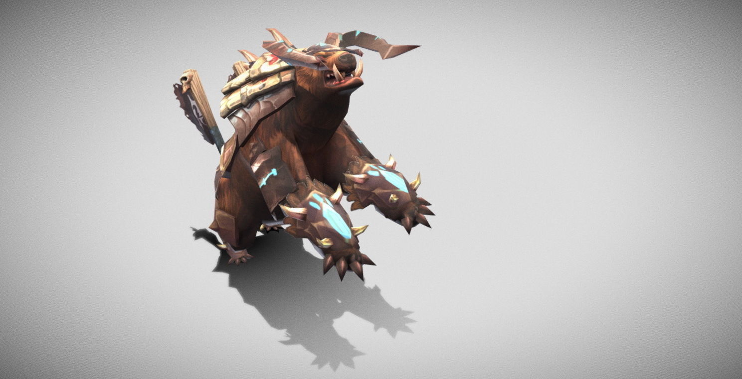 Dungeon Fantasy Monster - Armor Bull Low-poly 3D model_18