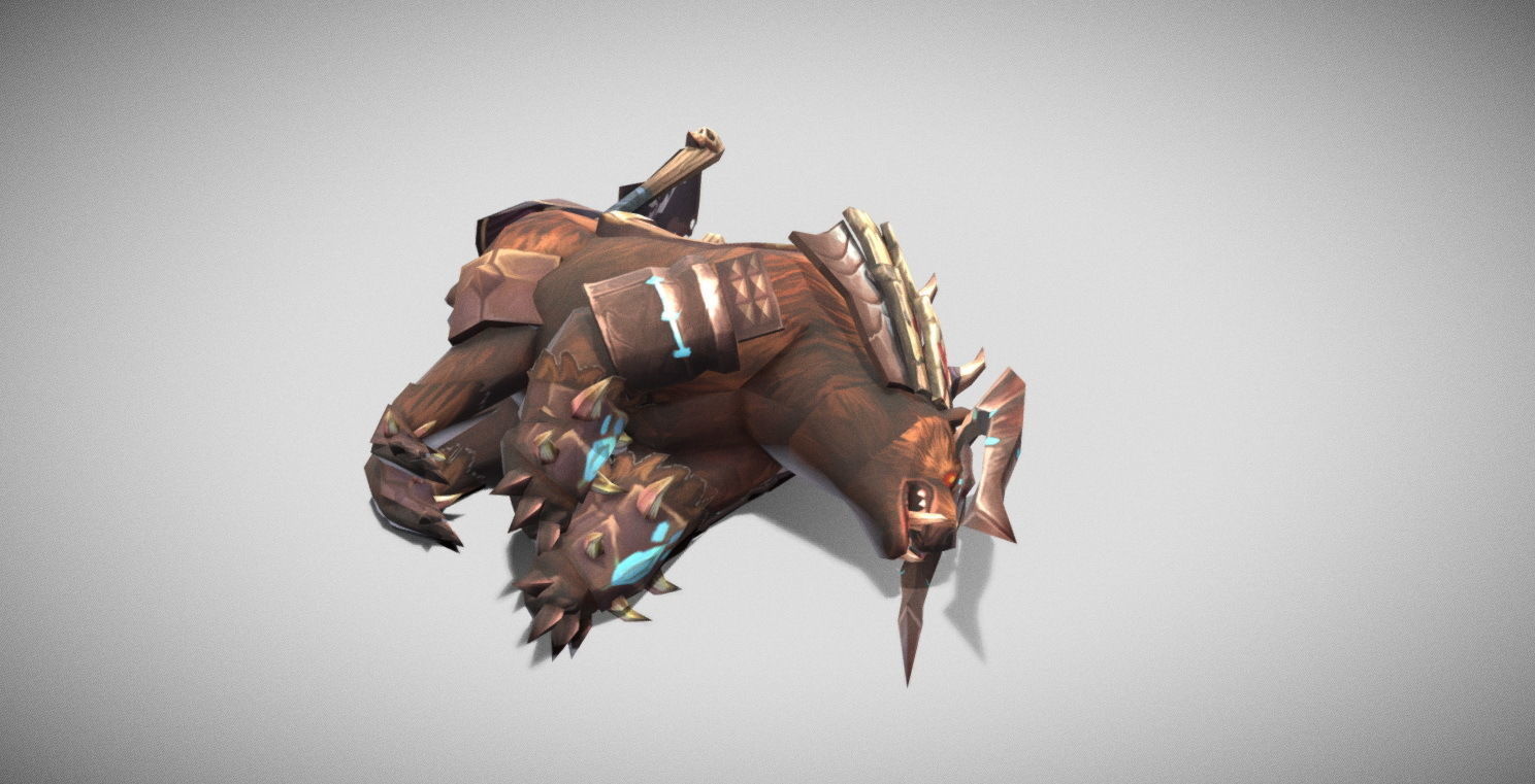 Dungeon Fantasy Monster - Armor Bull Low-poly 3D model_17
