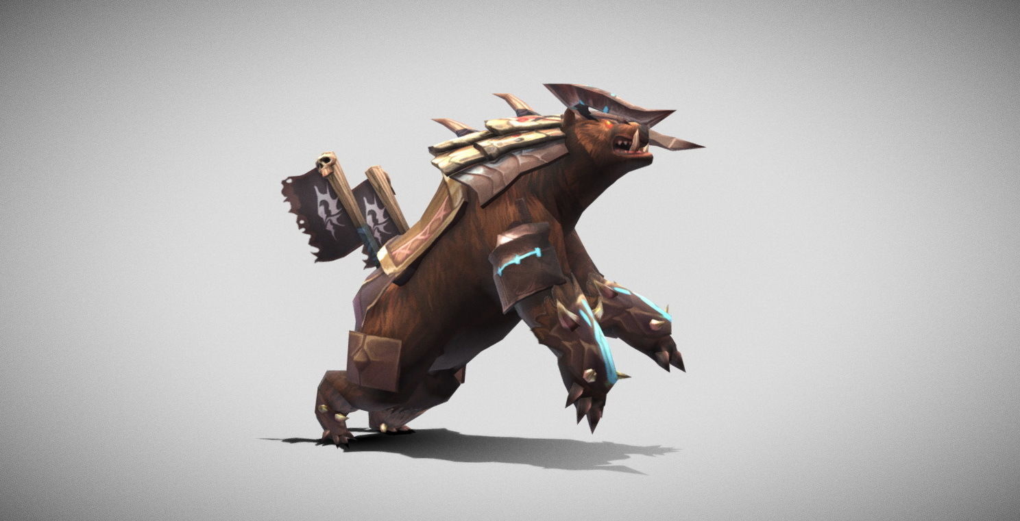 Dungeon Fantasy Monster - Armor Bull Low-poly 3D model_14