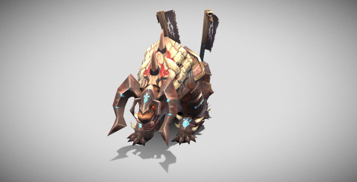 Dungeon Fantasy Monster - Armor Bull Low-poly 3D model_2