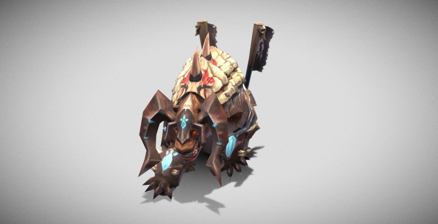 Dungeon Fantasy Monster - Armor Bull Low-poly 3D model_11
