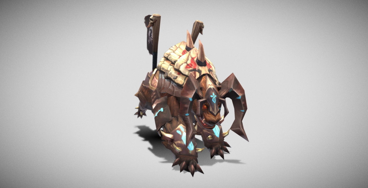 Dungeon Fantasy Monster - Armor Bull Low-poly 3D model_10