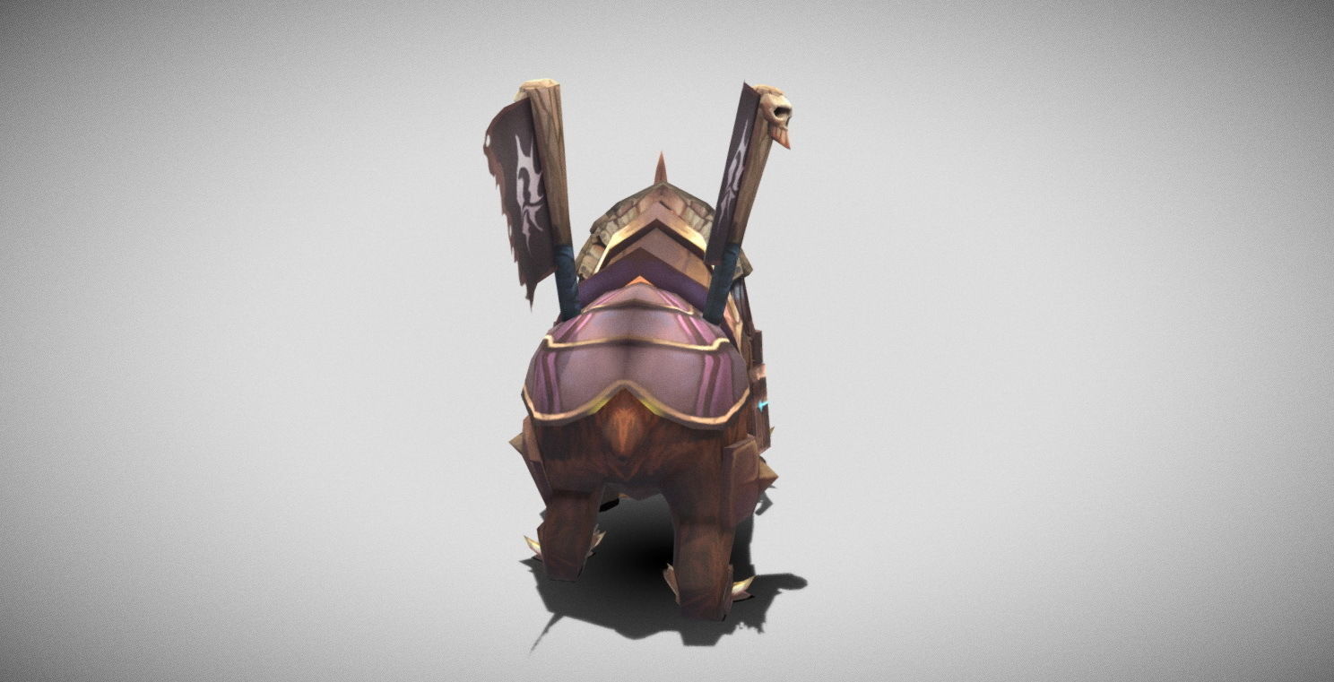 Dungeon Fantasy Monster - Armor Bull Low-poly 3D model_7