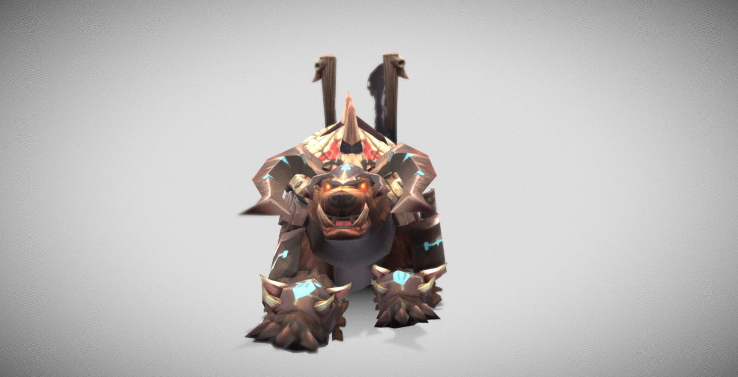 Dungeon Fantasy Monster - Armor Bull Low-poly 3D model_15