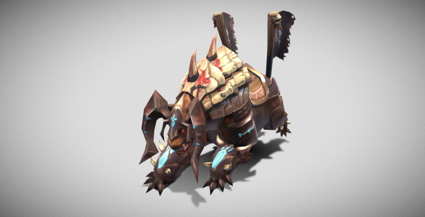 Dungeon Fantasy Monster - Armor Bull Low-poly 3D model_9