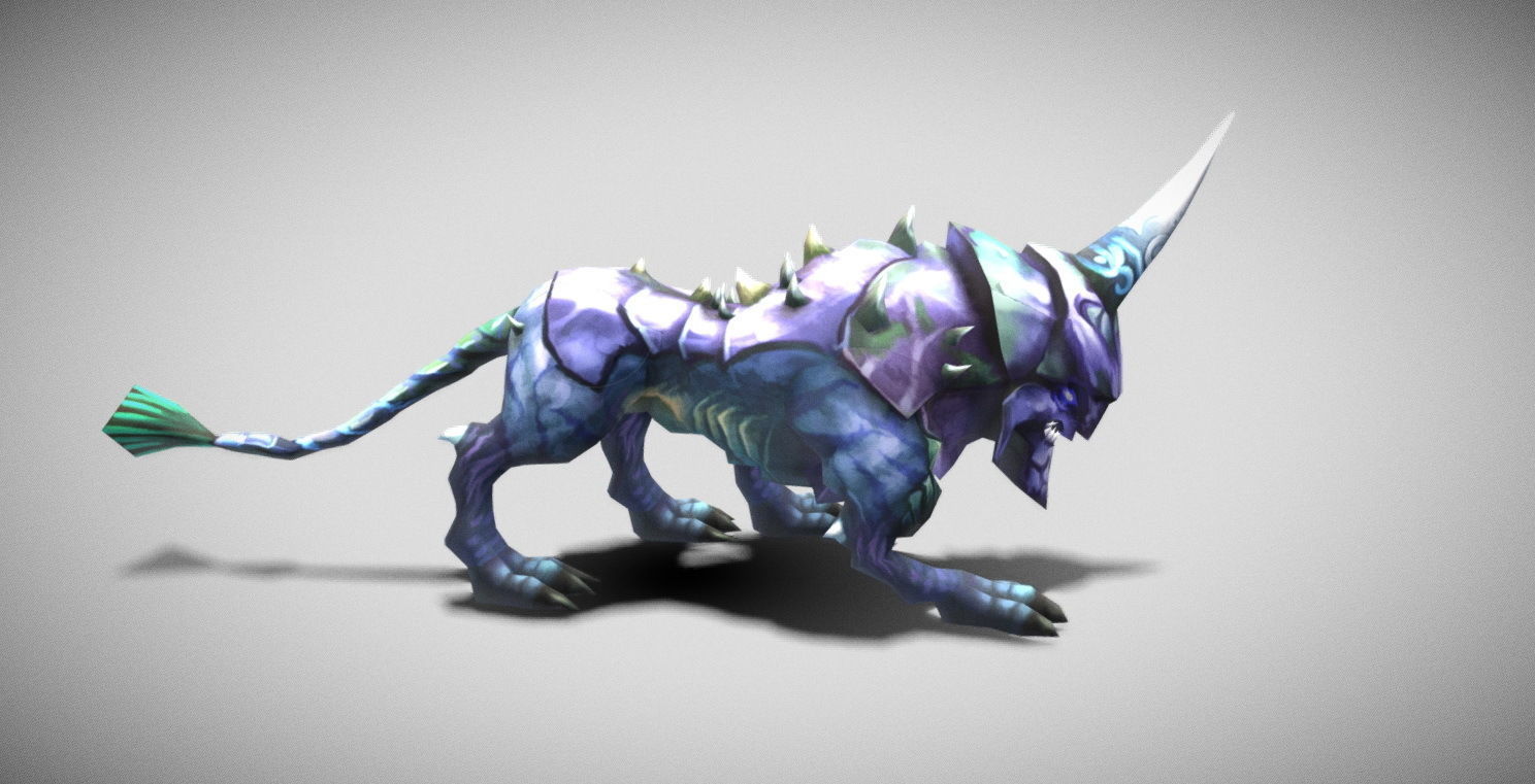 Dungeon Fantasy Monster - Armor Leopard Low-poly 3D model_6