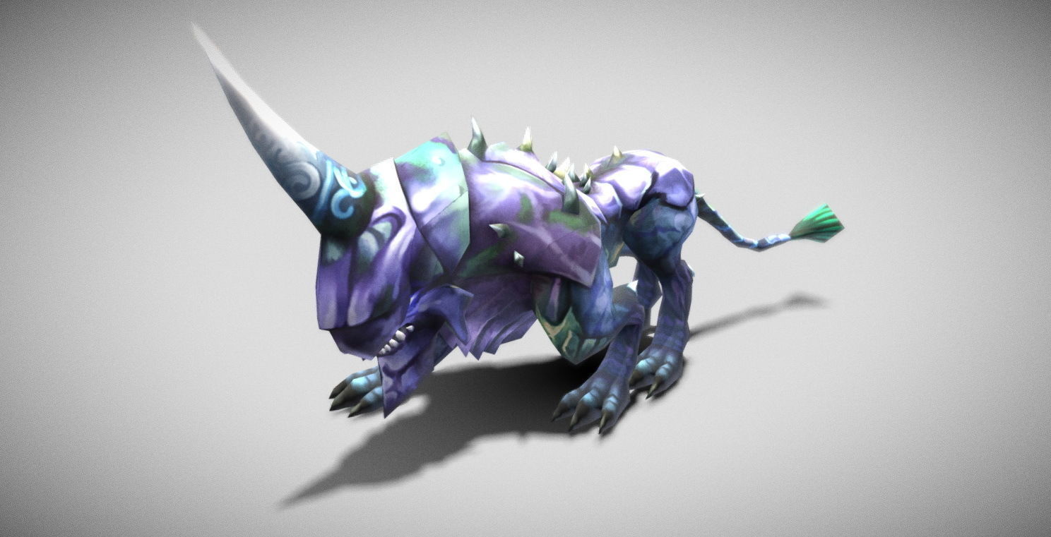 Dungeon Fantasy Monster - Armor Leopard Low-poly 3D model_10