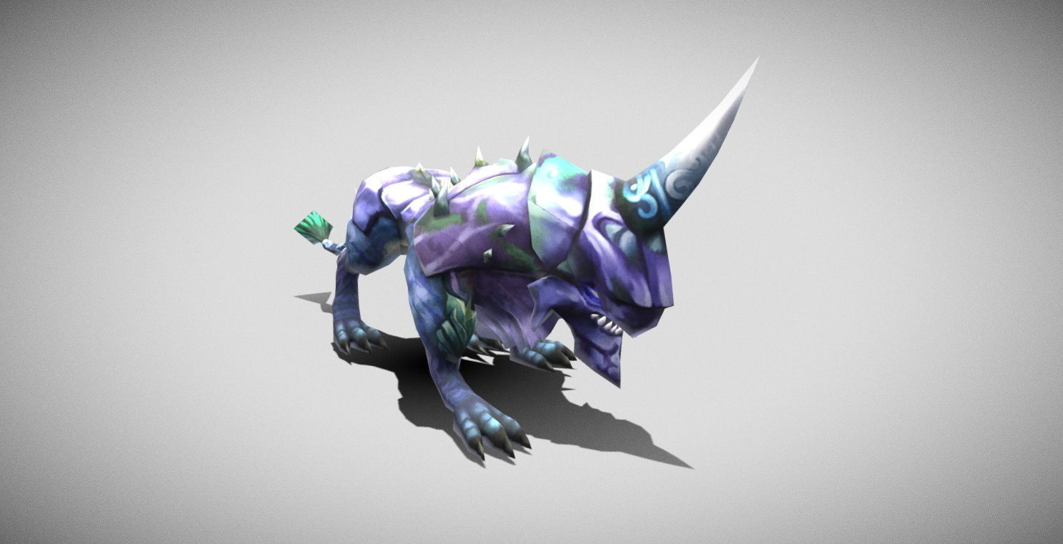 Dungeon Fantasy Monster - Armor Leopard Low-poly 3D model_4