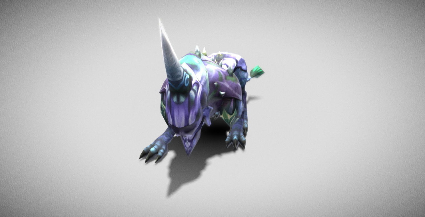 Dungeon Fantasy Monster - Armor Leopard Low-poly 3D model_2