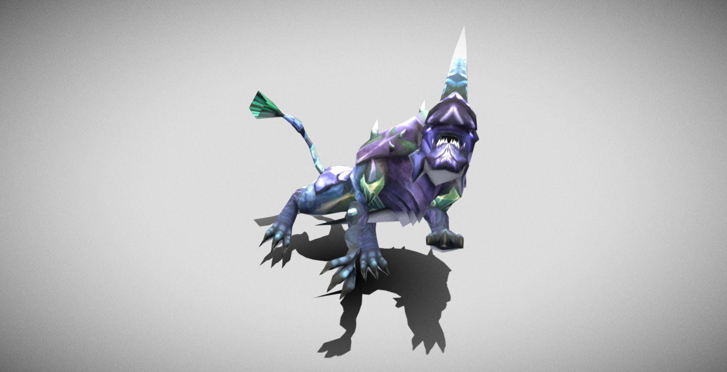 Dungeon Fantasy Monster - Armor Leopard Low-poly 3D model_23