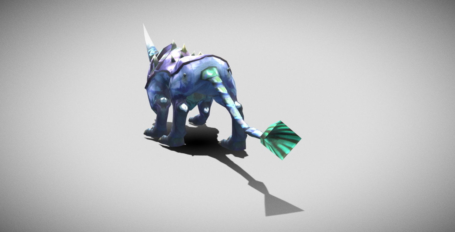 Dungeon Fantasy Monster - Armor Leopard Low-poly 3D model_8