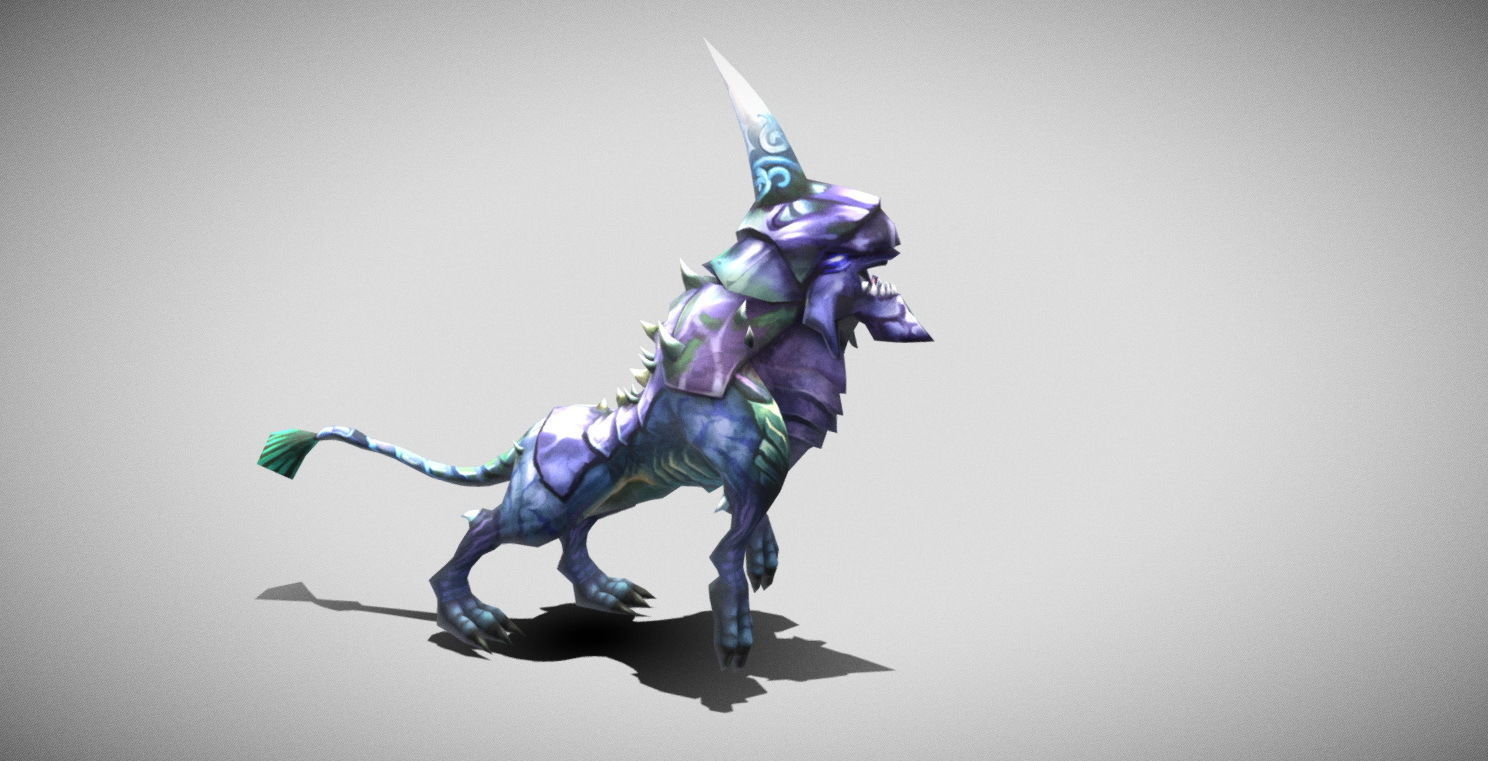 Dungeon Fantasy Monster - Armor Leopard Low-poly 3D model_19