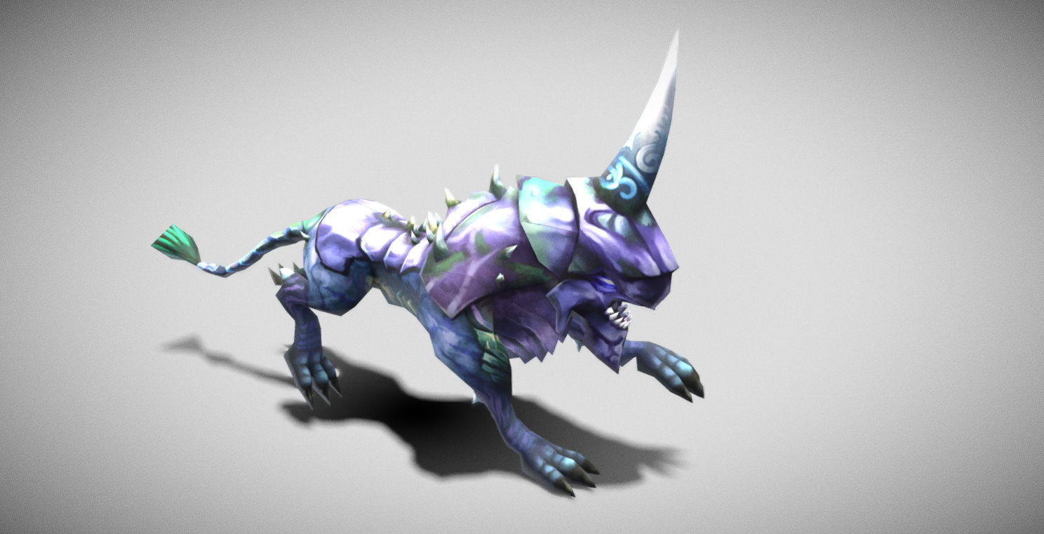 Dungeon Fantasy Monster - Armor Leopard Low-poly 3D model_15