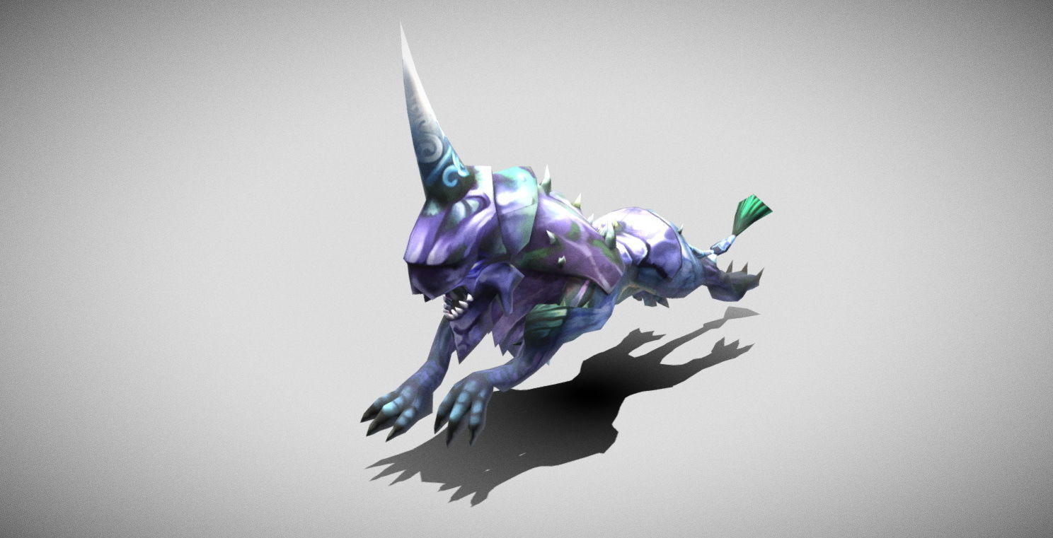 Dungeon Fantasy Monster - Armor Leopard Low-poly 3D model_12