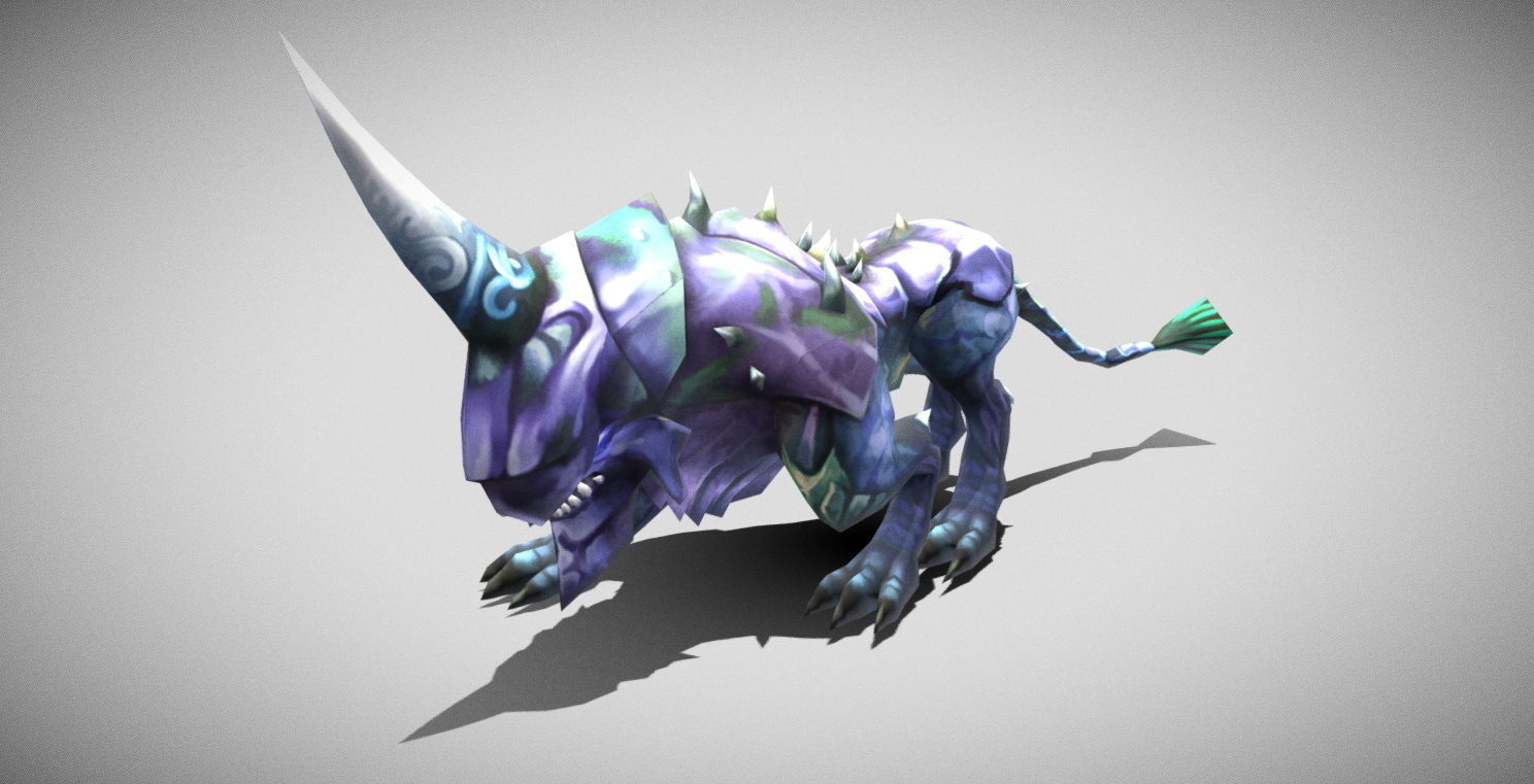 Dungeon Fantasy Monster - Armor Leopard Low-poly 3D model_11