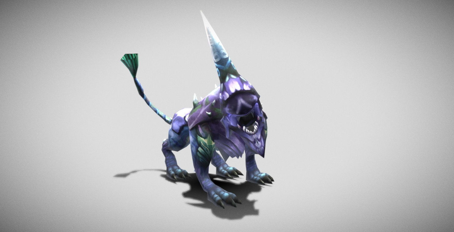 Dungeon Fantasy Monster - Armor Leopard Low-poly 3D model_21