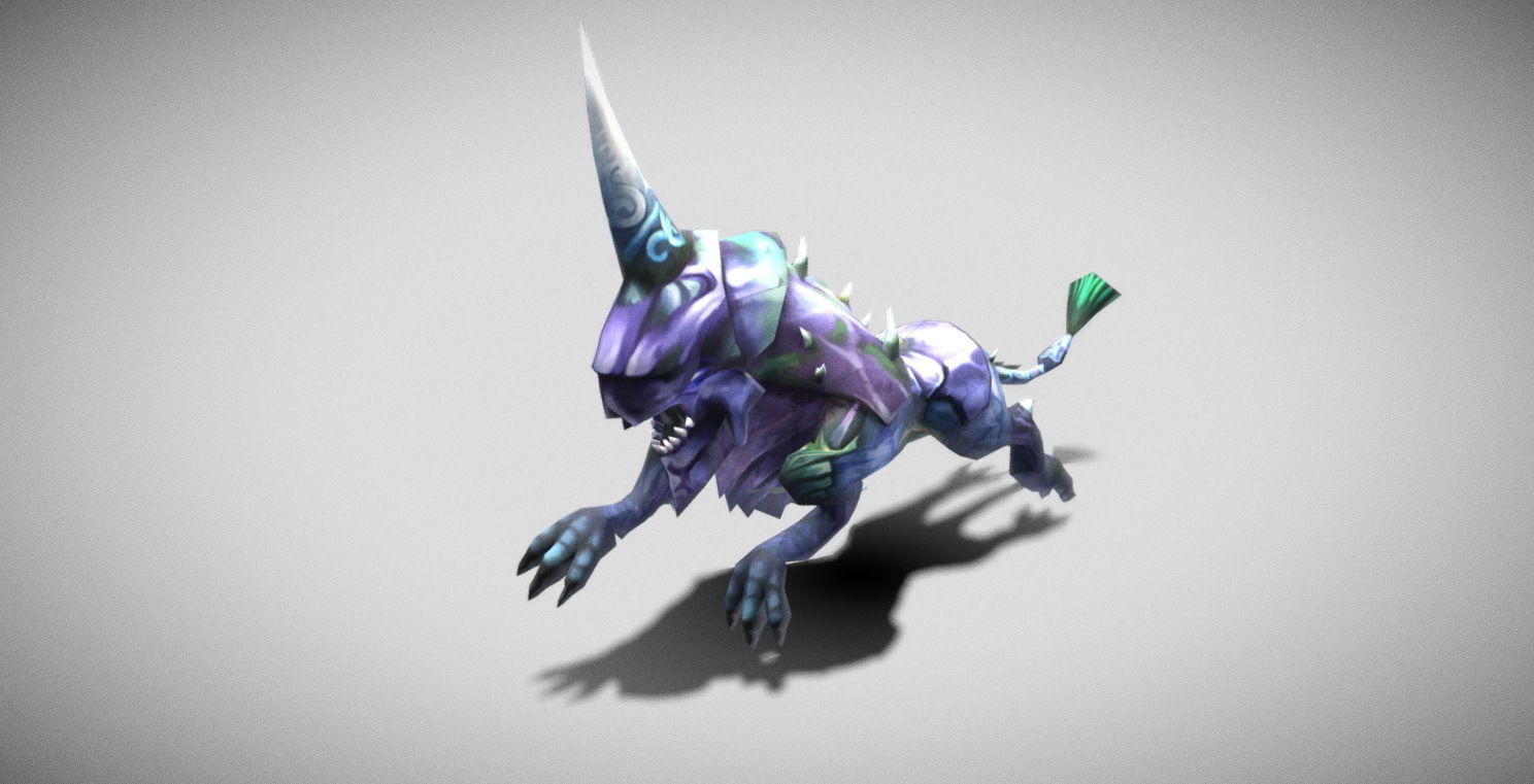 Dungeon Fantasy Monster - Armor Leopard Low-poly 3D model_14