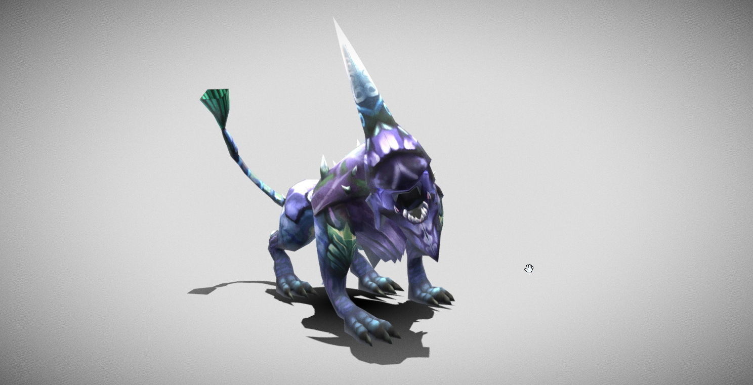 Dungeon Fantasy Monster - Armor Leopard Low-poly 3D model_20