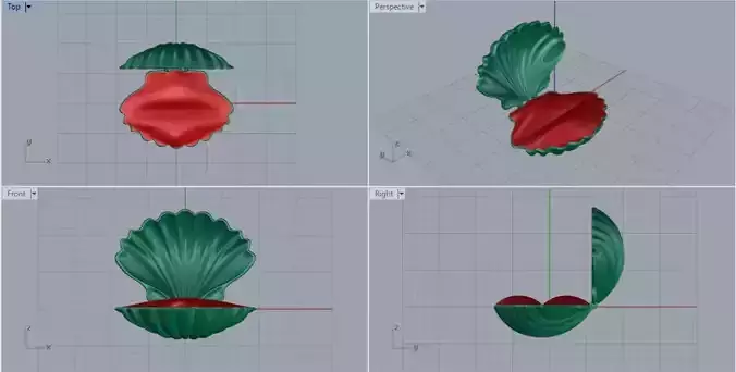 Sea Shell Jewelry Box Free 3D model