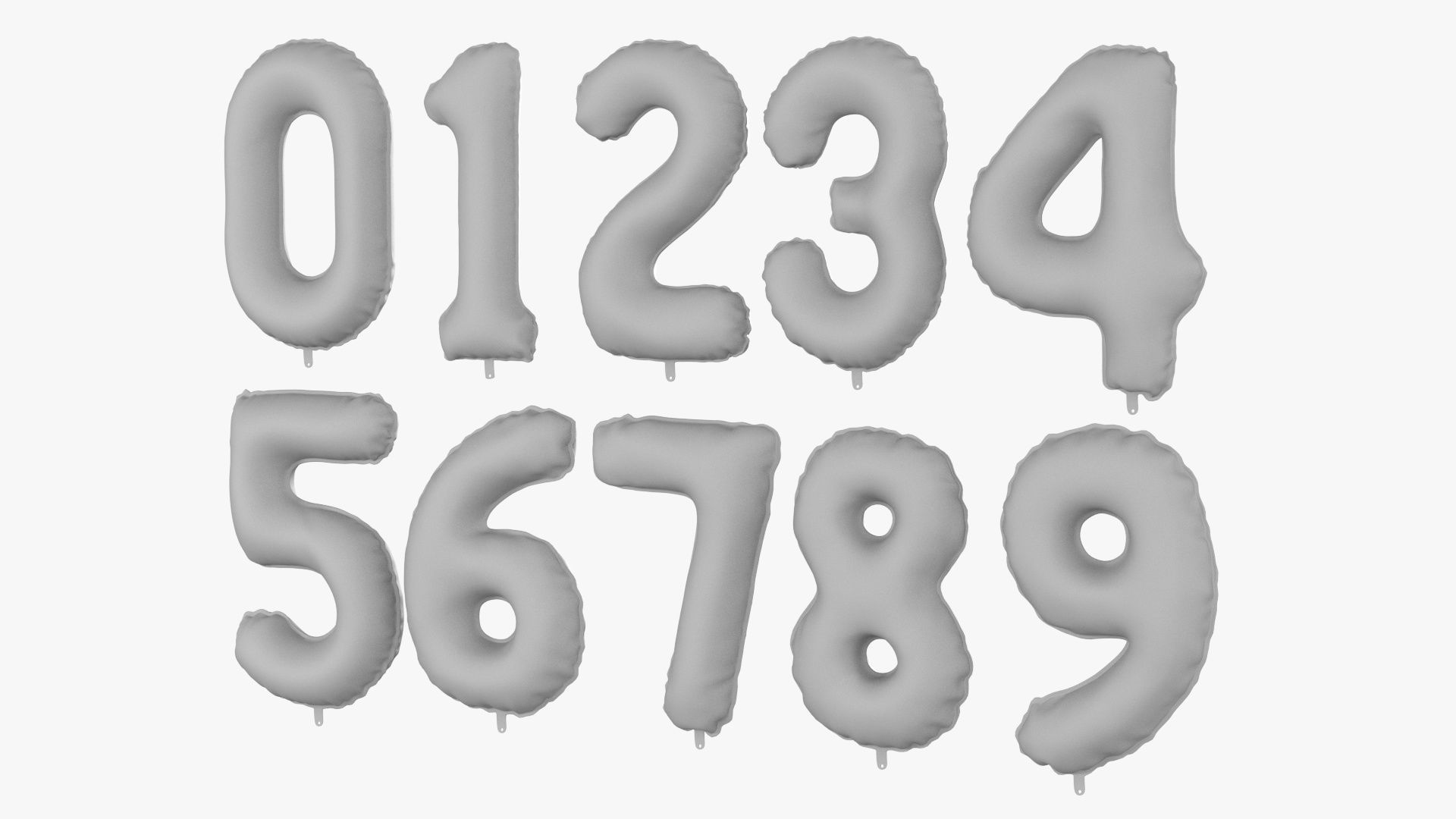 Numbers Balloon 3D model_7