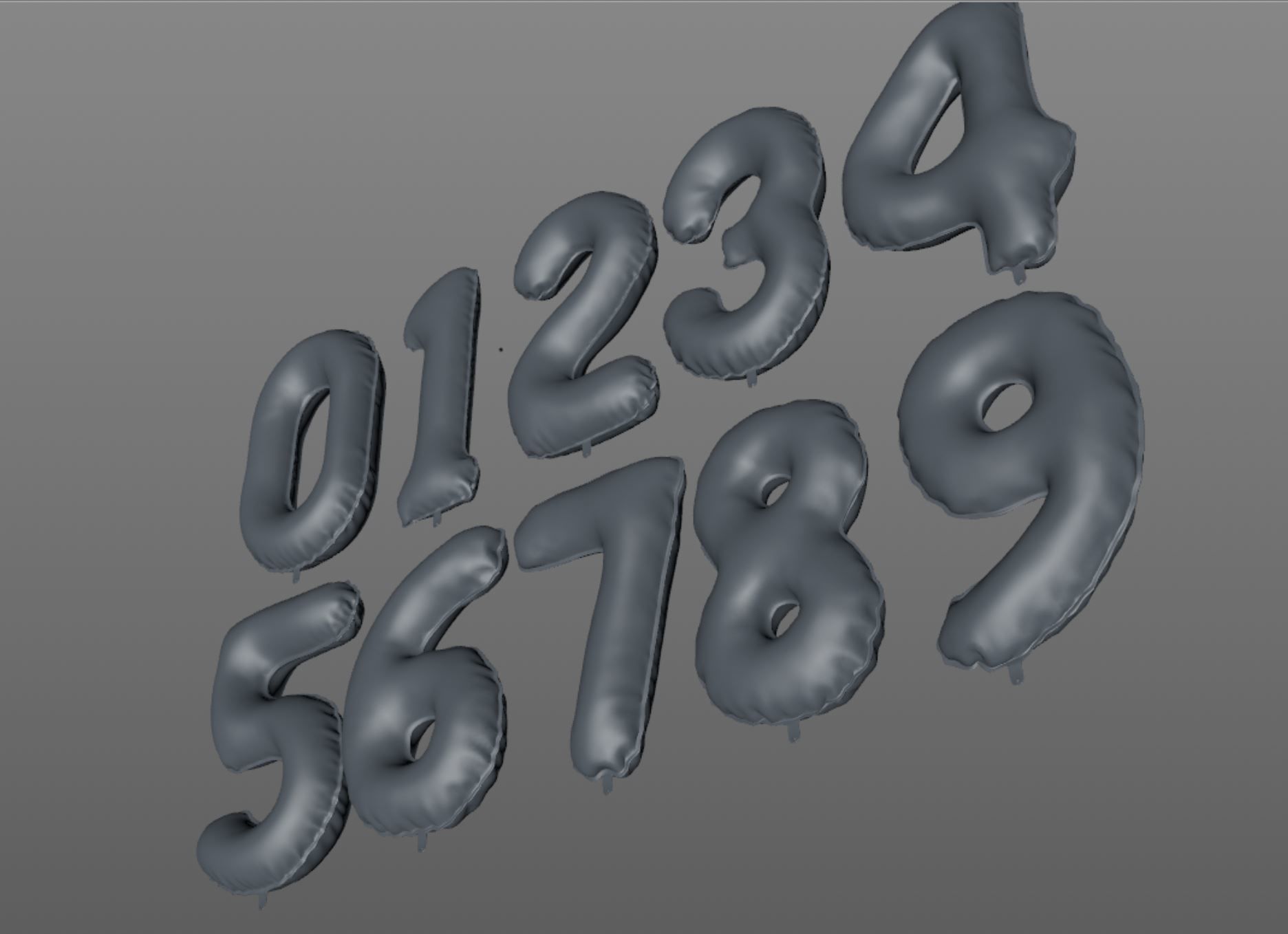 Numbers Balloon 3D model_10
