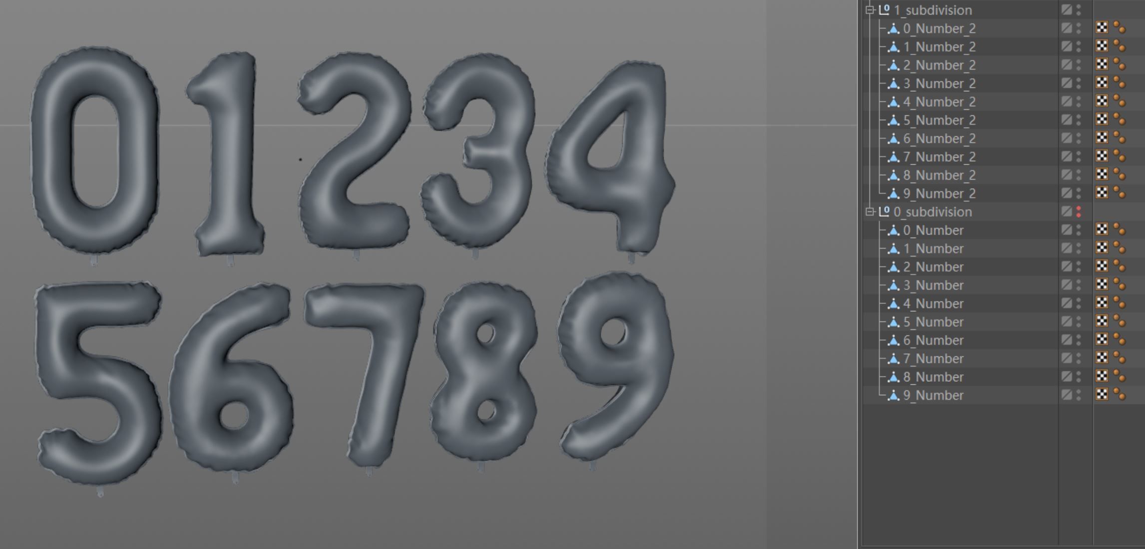 Numbers Balloon 3D model_8