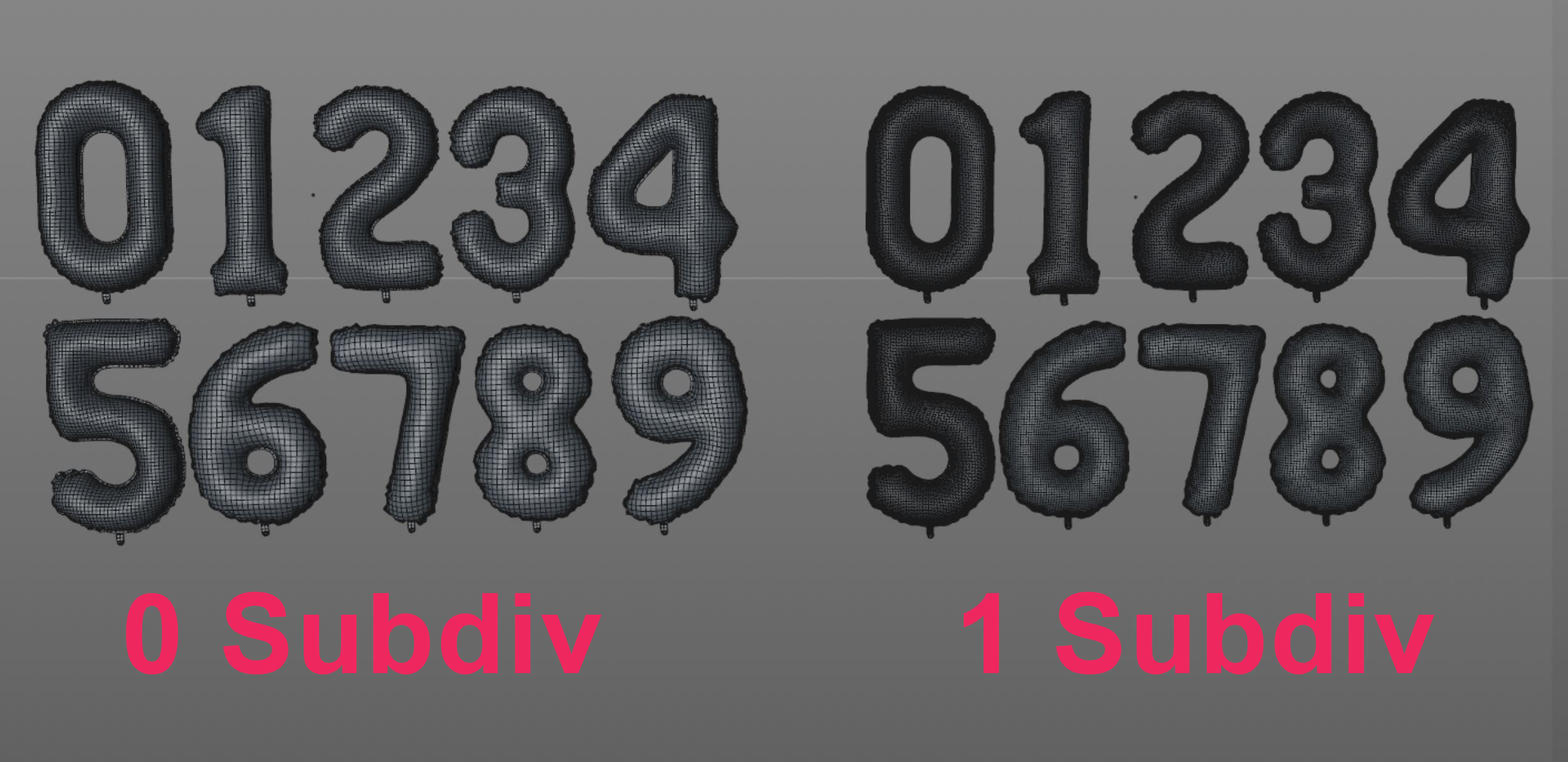 Numbers Balloon 3D model_9