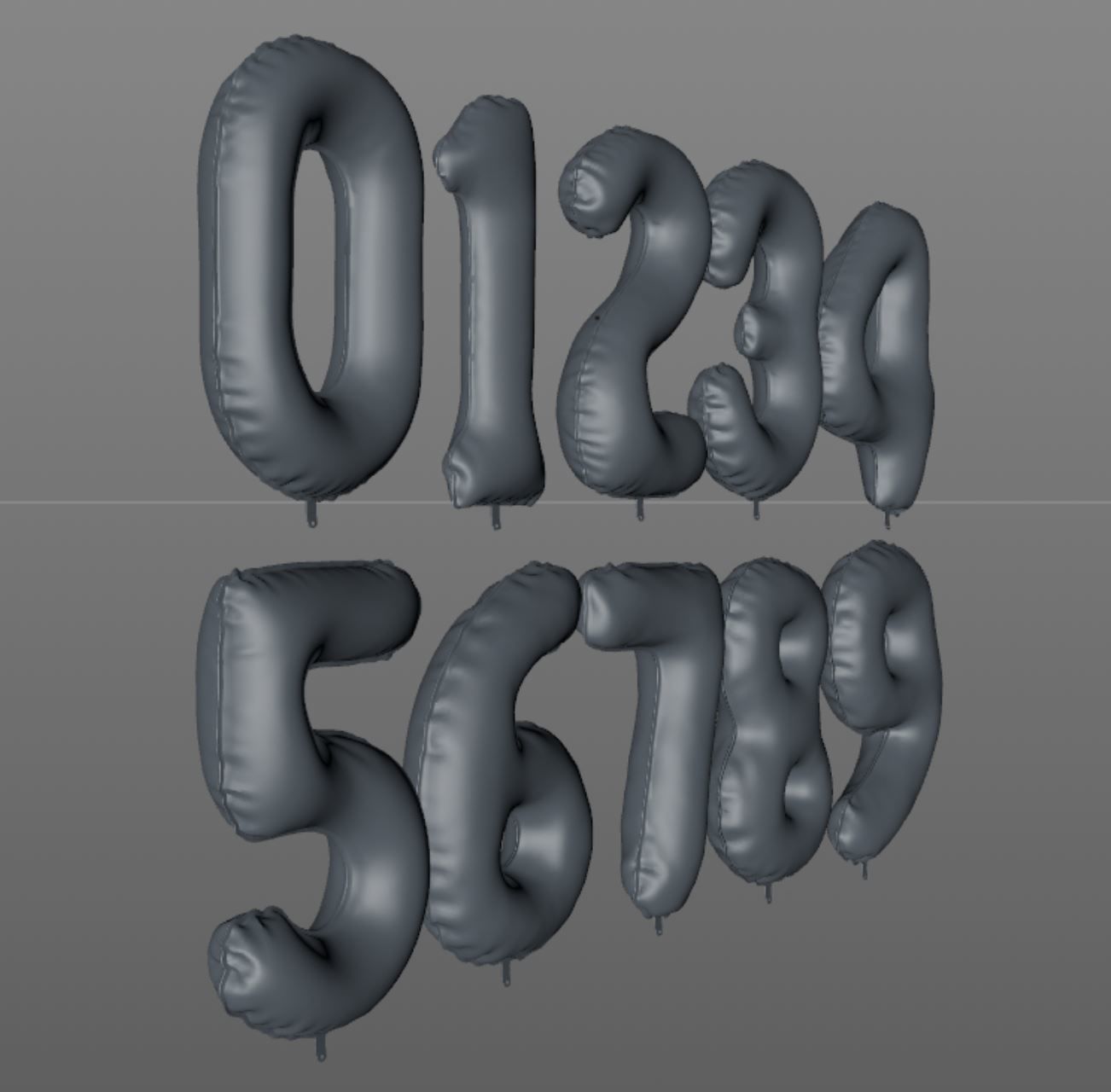 Numbers Balloon 3D model_11