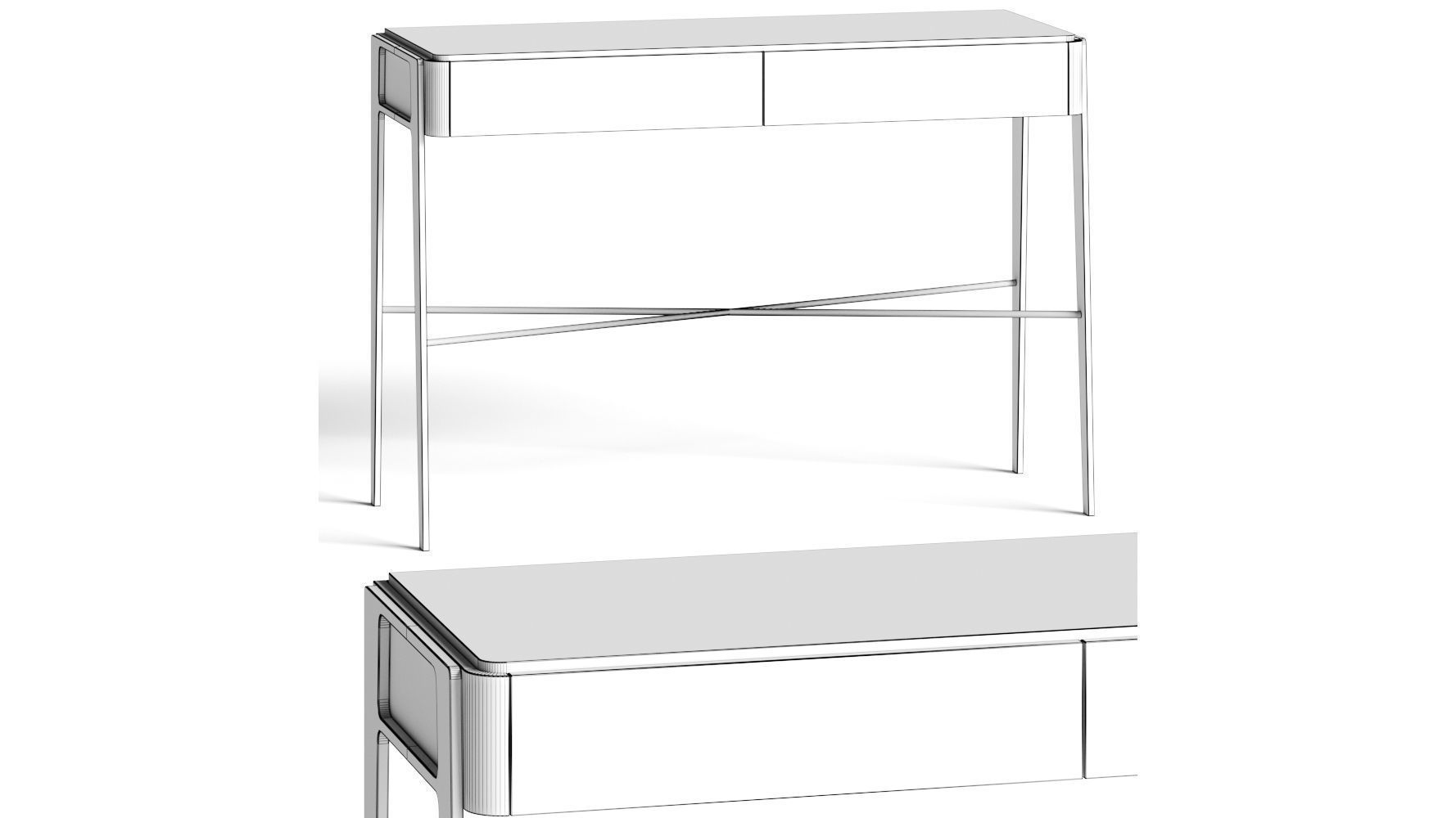 Maami Home Bouvet Portoro Console Table 3D model_1