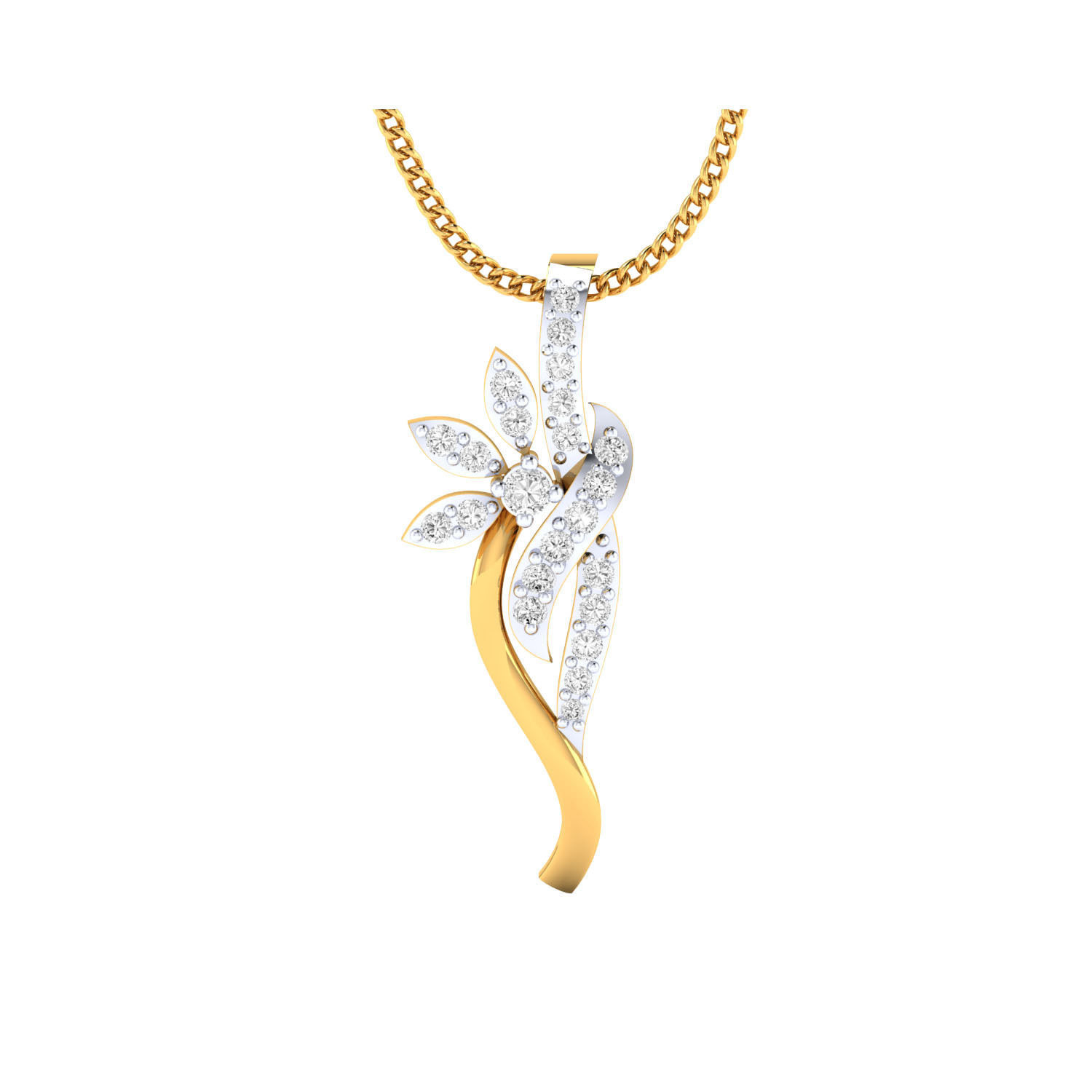 Women pendant 3D print model_16