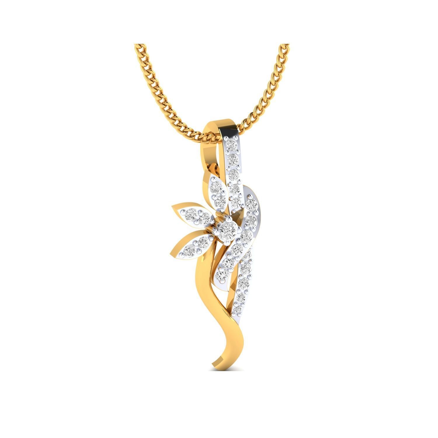 Women pendant 3D print model_15