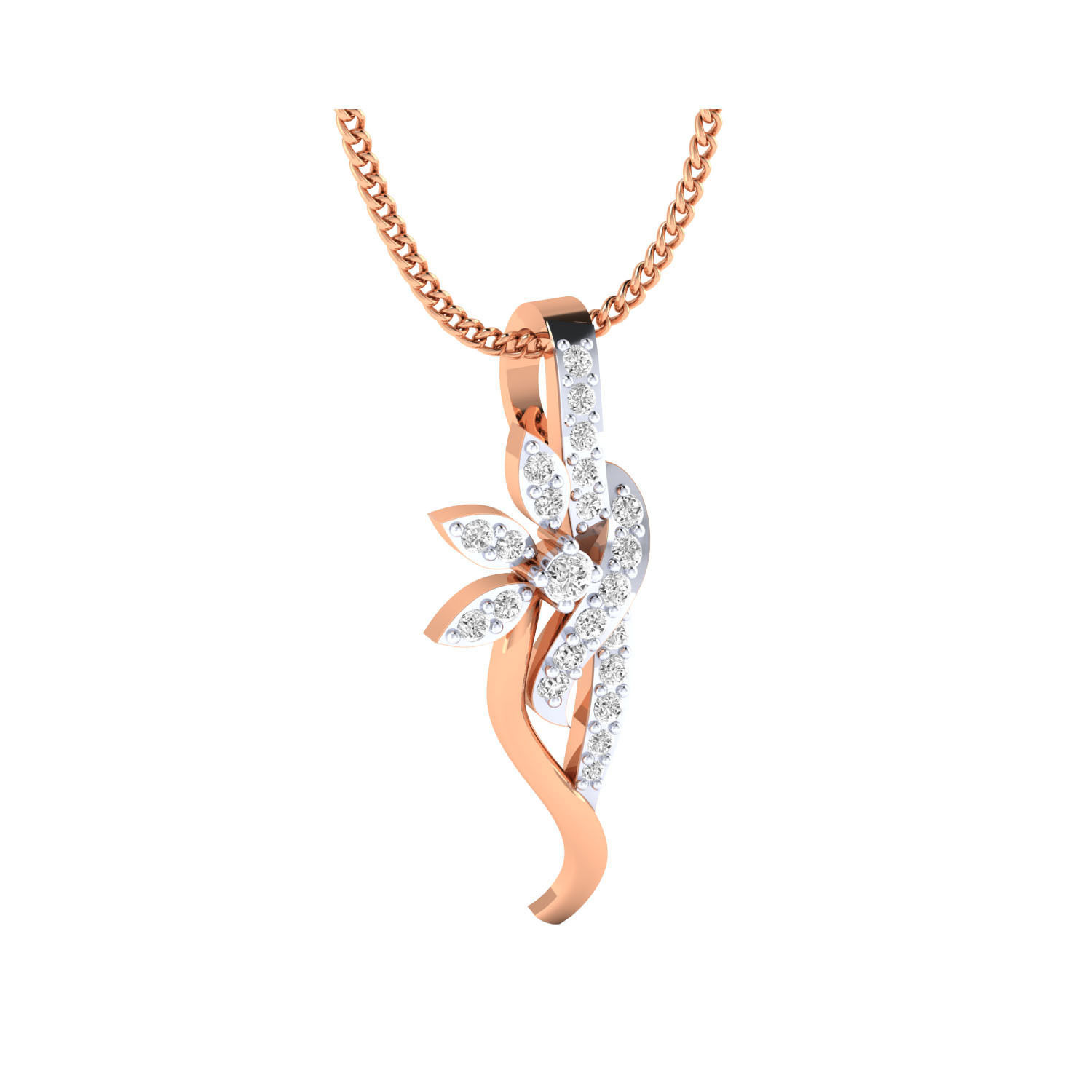 Women pendant 3D print model_3