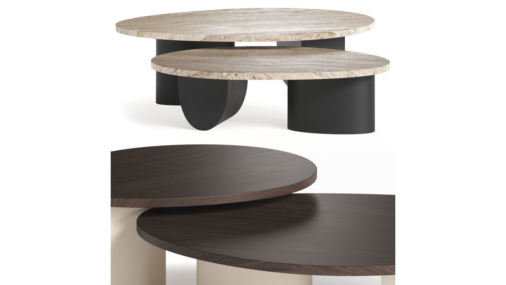 Egg Collective Isla Coffee Tables 3D model_1