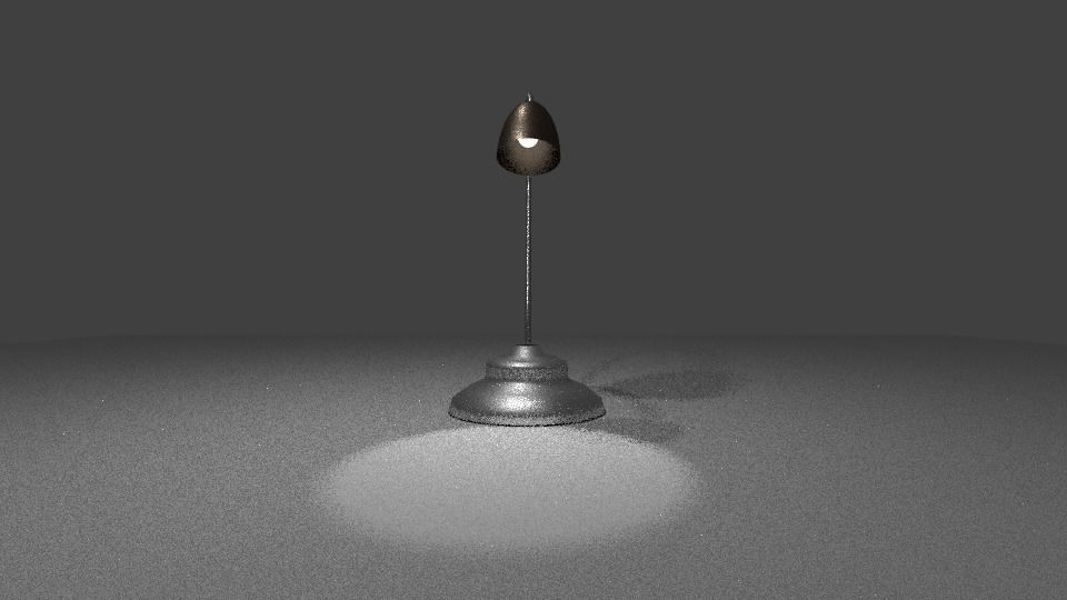 Lamp with light Free 3D model_1