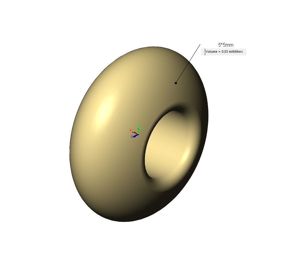 Elliptical bead and bracelet charm sizes 5to8mm 3D print model_11