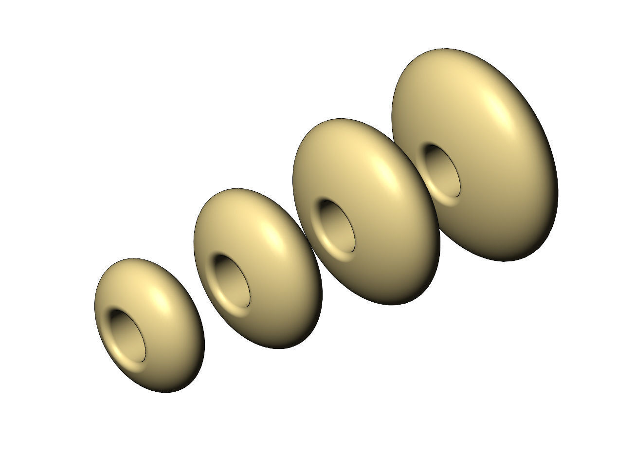 Elliptical bead and bracelet charm sizes 5to8mm 3D print model_4