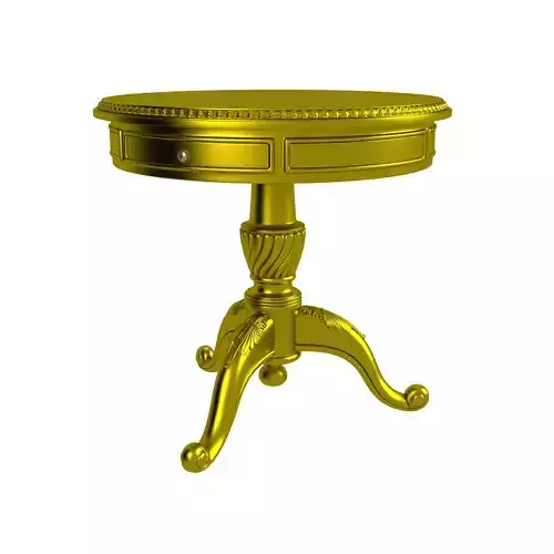 The Desk 3D MODEL gold side table Free 3D print model